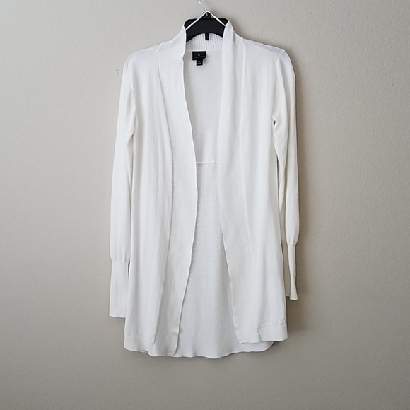 Worthington Small Tall Open Off-White Cardigan - Picture 1 of 7